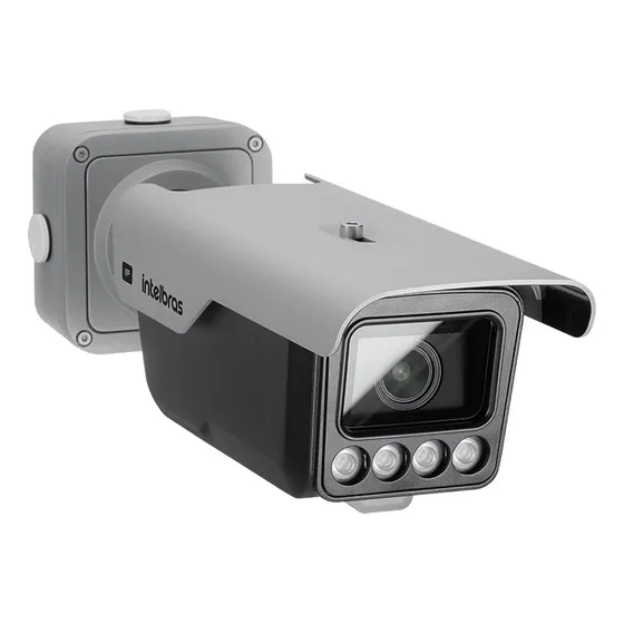 Câmera Ip Intelbras Vip 5460 Lpr Ia Leitura Placa Mercosul Cor Cinza