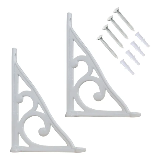 2 Soporte Pared Hierro Fundido 7.5  Patron Adornado