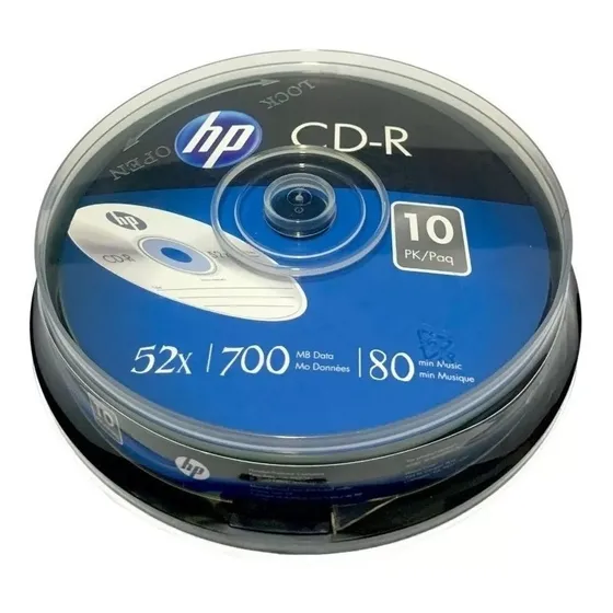 10 Unidades Cd-r Hp - 700mb 52x 80 Min