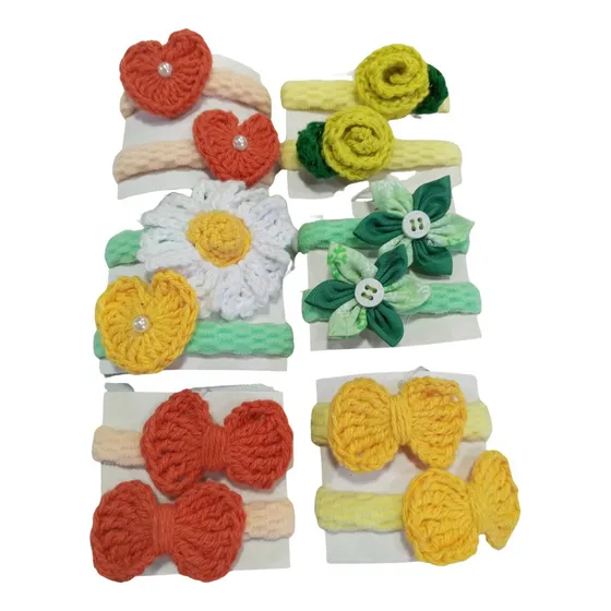 Colitas - Lazos Tejidos Para Niñas - Pack 12 Und