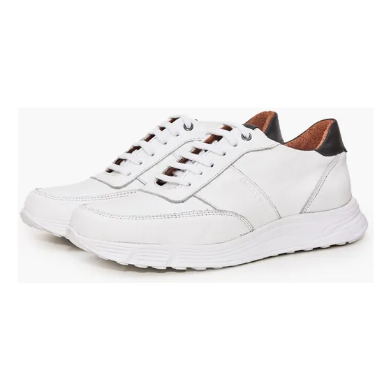 Zapatilla Urbana De Cuero Blanco Clode Hombre Boating