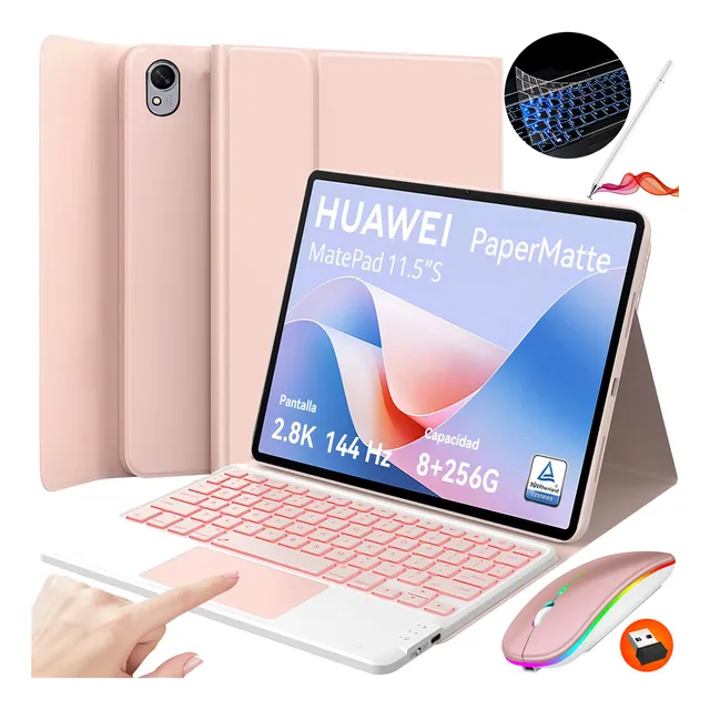 Funda C/teclado Mouse+lapiz P/huawei Matepad 11.5'' S 2024 Ñ
