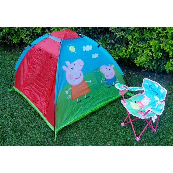 Carpa Infantil Peppa Pig Con Reposera - Dm Toys Rosa