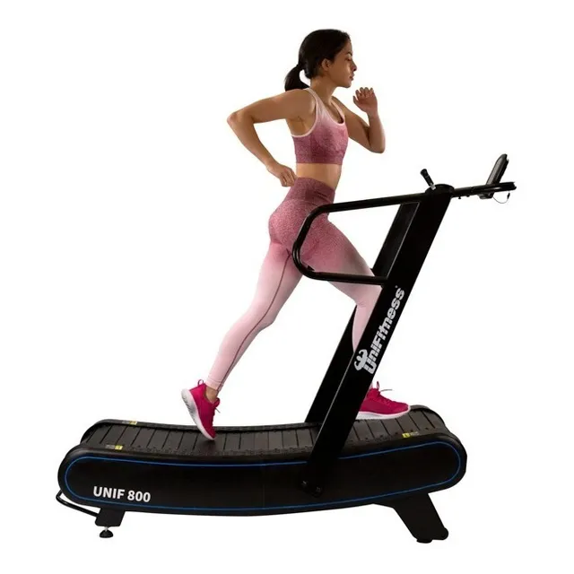 Caminadora mecánica UniFitness UNIF-800 color negro