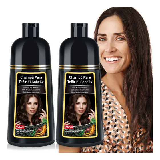 Kaisasa 2 Pzs Shampoo Con Tinte Para Cubrir Canas 500ml*2