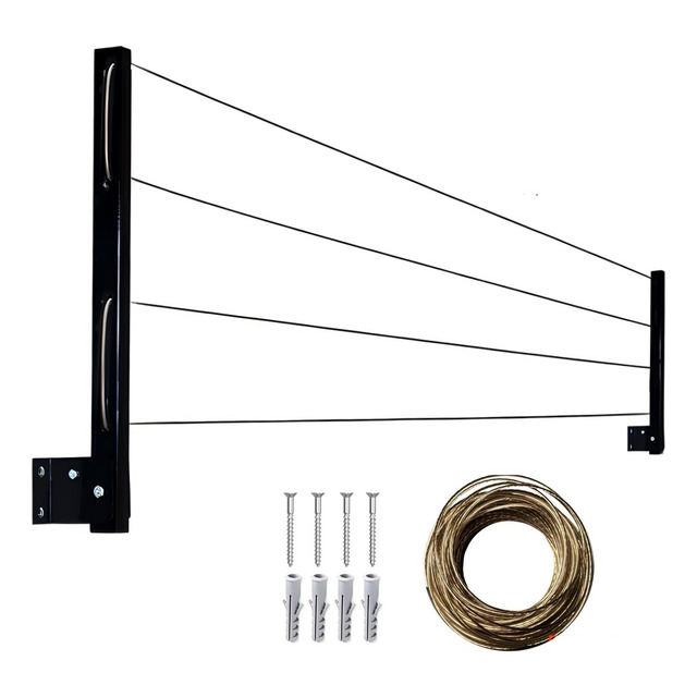 Varal Reforçado De Roupa 60 Kg Dobrável Para Parede Fortmaq Varal Reforçado De Roupa 60 Kg Dobrável Para Parede Fortmaq