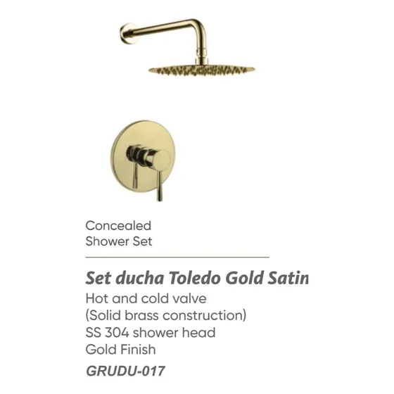 Eup Set De Ducha Regadera Toledo Gold Satin Grudu-017