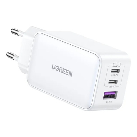 Ugreen Nexode 2 Usb A+1 Usbc 65w Carregador Rápido Pd Branco Ugreen Nexode 2 Usb A+1 Usbc 65w Carregador Rápido Pd Branco