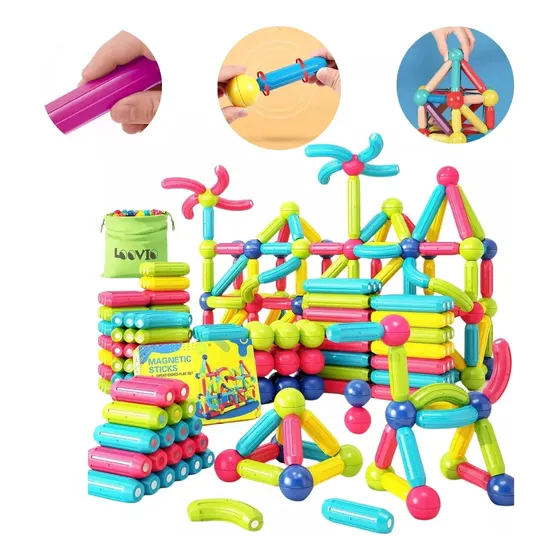Juego De Construcción Con Imanes Para Niños 72 Piezas