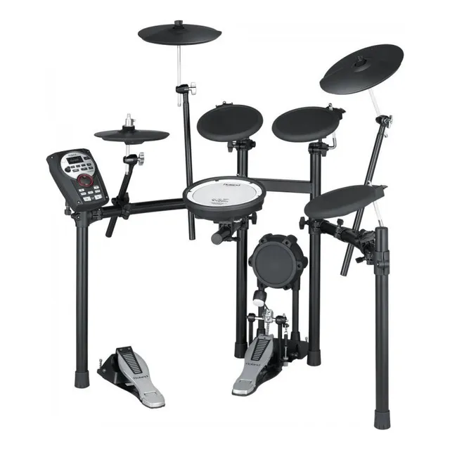 Batería Electrónica Roland Td 11k Con Pedal Bombo Nixon Negro