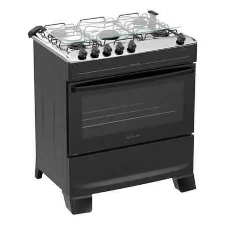 Fogão 5 Bocas Atlas Mônaco Top Preto Bivolt