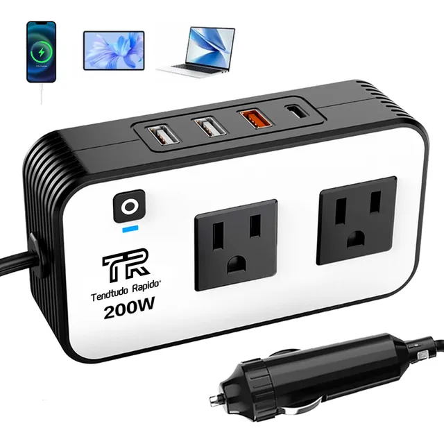 Inversor De Corriente Para Auto 200w Convertidor 12v/110v