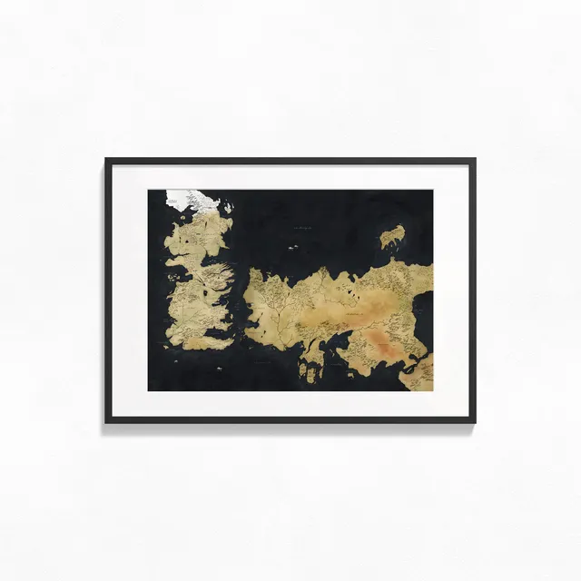 Cuadro 42x52 Poster Game Of Throne Mapa