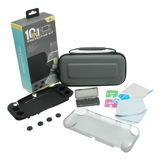 Kit 10em1 Compatível Nintendo Switch Lite Capa Case Película Kit 10em1 Compatível Nintendo Switch Lite Capa Case Película