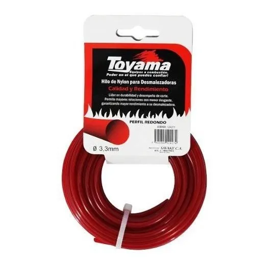 Nylon Desmalezadora Rojo 2.7mm Blister Toyama Cod: 2510426
