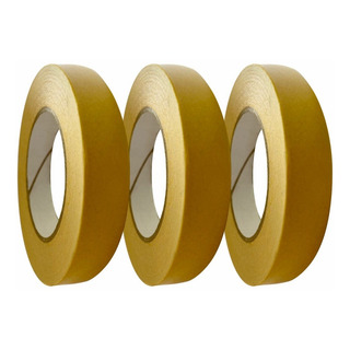 2 Rolos Fita Dupla Face Crepada 25x30 Cola Carpete 2 Rolos Fita Dupla Face Crepada 25x30 Cola Carpete
