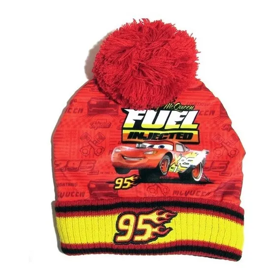 Gorro Gorra Infantil Lana C/aplique Cars Rayo Mcqueen Disney