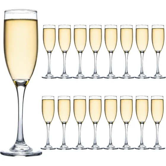 Copas De Champán, Vino De Alta Calidad Caja De 16 Copas 6oz