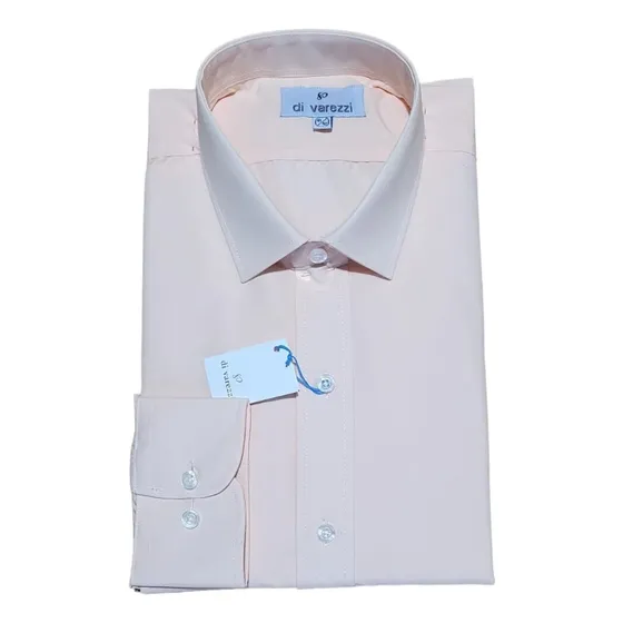 Camisa Di Varezzi Vestir Hombre Algodón/poliéster Larga