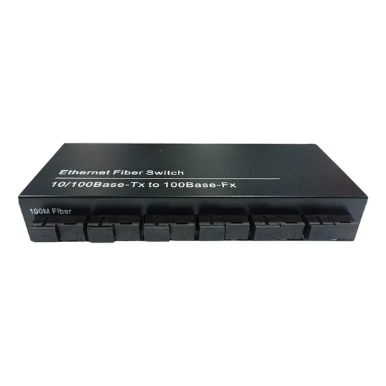 Convertidor Swich De Fibra Optica 6 Puertos 10/100