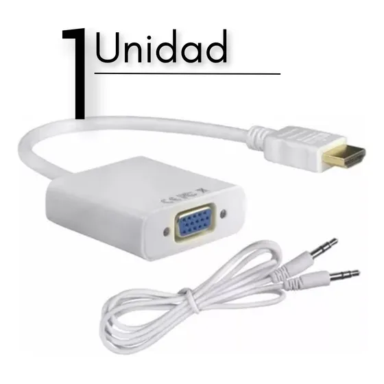 Convertidor Hdmi A Vga Con Audio Xbox 360 Ps3 Laptop