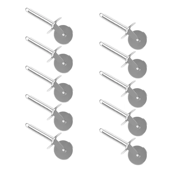 Pack X10 Cortadores Corta Pizza Rueda Inoxidable Practico
