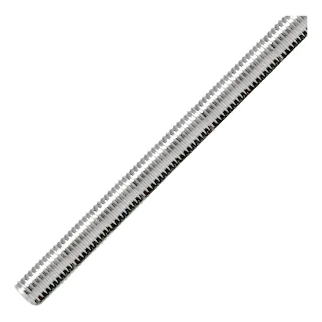 Barra Roscada 7/8'' X 1mt Aço Inox 304 - 3 Peças