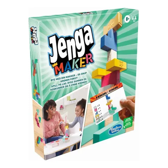 Jenga Maker Piezas Madera Nuevas Formas Hasbro +8 Años