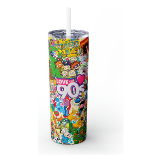 Termo Skinny Tumbler 20 Oz - Love 90s Nickelodeon Termo Skinny Tumbler 20 Oz - Love 90s Nickelodeon