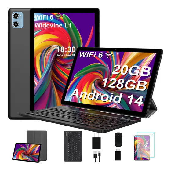Tablet 20+128gb Android 14 Octa-core Wifi 5g Con Funda Mouse