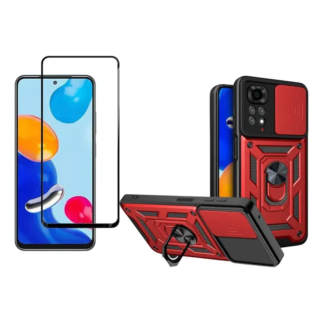 Funda Ring Cub Cám + Templado Compatible C Redmi Note 11 11s