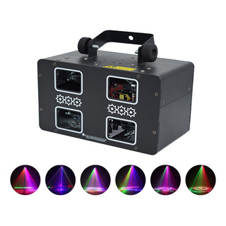 Luz Láser Doble De Cuatro Ojos A Todo Color Rgb Dmx Dj Luces Luz Láser Doble De Cuatro Ojos A Todo Color Rgb Dmx Dj Luces