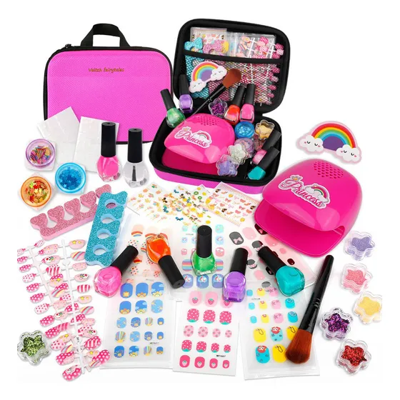 Set Belleza 34pcs C/estuche Niña Diseño Uñas Moda - El Rey