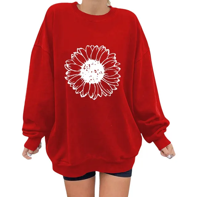 Camiseta Tunica Grafica Para Mujer Sudadera Manga Larga