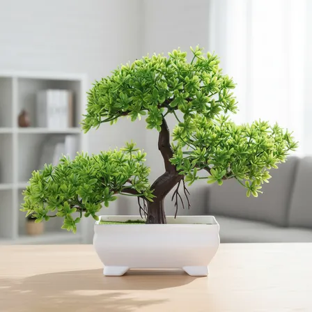 Mini Árvore Bonsai Artificial Decoração De Mesa Pinheiro Verde