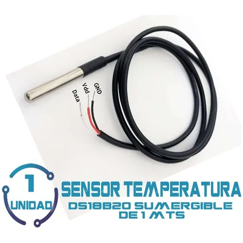 1mts Ds18b20 Sensor De Temperatura Sumergible Arduino Esp32