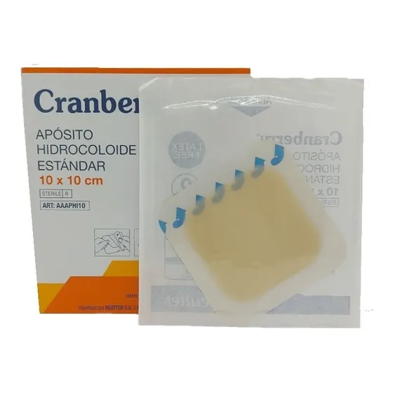 Apósito Hidrocoloide Estándar 10x10cm Cranberry Pack 5 Un
