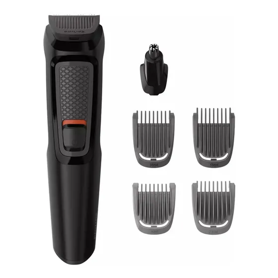 Multigroom Philips Mg3711/15 Serie 3000 Barba Nariz Oidos Color Negro