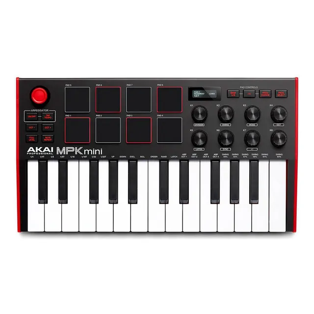 Controlador Teclado Midi Akai Mpk Mini Mk3 Usb 25 Teclas