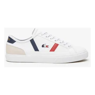 TĂȘnis Masculino Lacoste Sideline Pro Em Couro Tricolor TĂȘnis Masculino Lacoste Sideline Pro Em Couro Tricolor