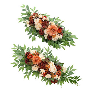A 2 Guirnaldas De Centro De Mesa Con Flores Artificiales A 2 Guirnaldas De Centro De Mesa Con Flores Artificiales