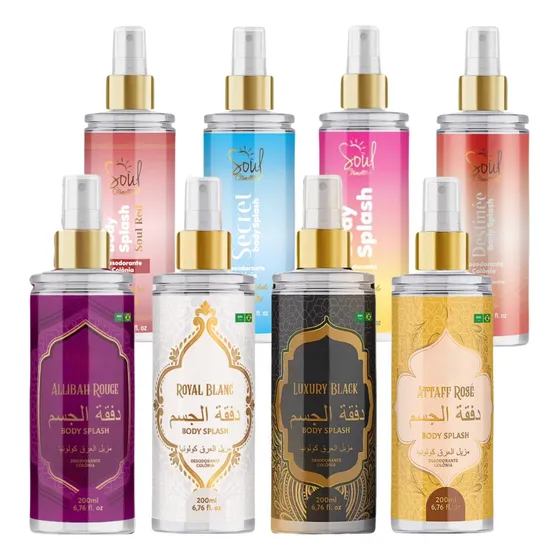 Body Splash Arabe Kit C/8un 200ml Masculino Feminino Atacado