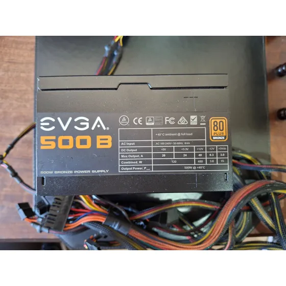 Fonte Evga 500w, 80 Plus Bronze
