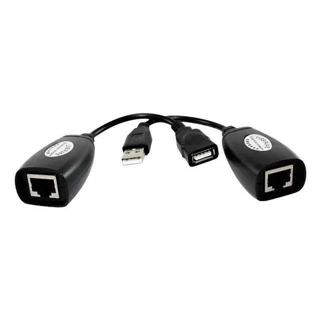 Kit De Dos Extensiones Por Cable Usb Ethernet Rj45 Adaptador