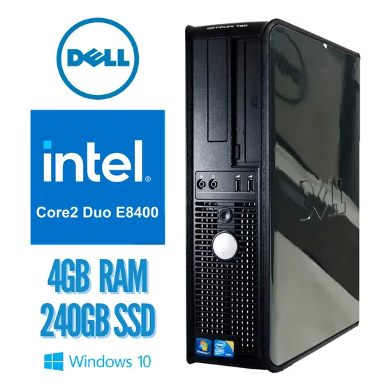 Cpu Dell Optiplex 780 Dt - Core2duo 4gb 240ssd - W10
