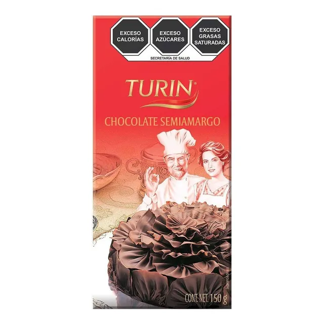 Barra de Chocolate Turin Chocolate Semiamargo 150g