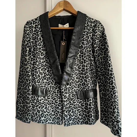Blazer Saco Wanama Talle 42 Animal Print