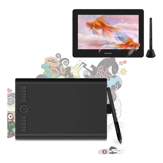 Gaomon Tableta Dibujo Grafico M10k Pro Monitor Pd1220 Rojo