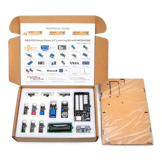 Osoyoo Io Casa De Madera Learner Kit Para Arduino Mega2560 |