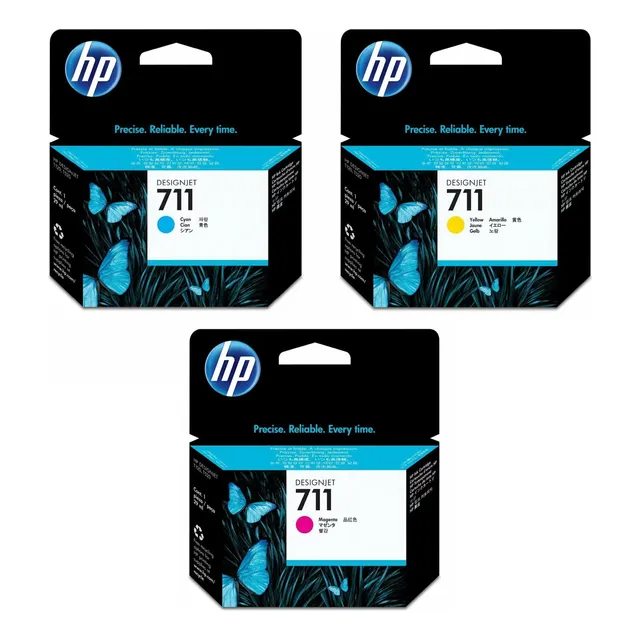 Combo Cartucho Hp 711 Cian Magenta Amarillo T130 T120 T520